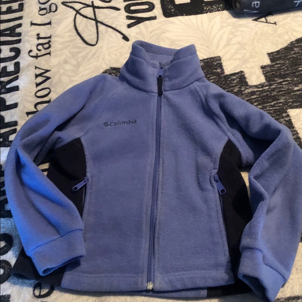 Columbia Periwinkle and Black Fleece Jacket